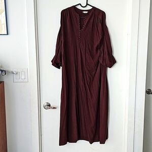 Renaissance Boho Style Dress Japanese Brand Hemp Linen